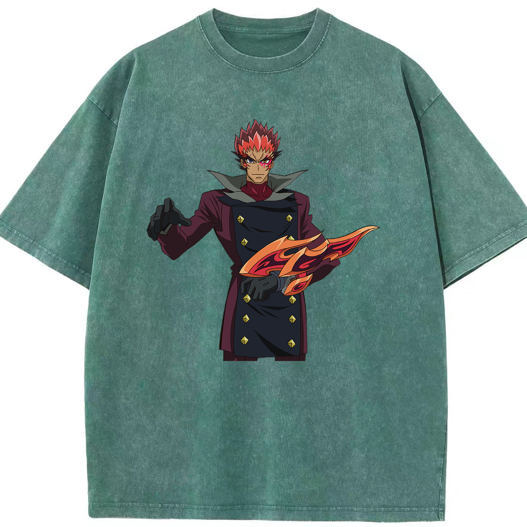 （画像用） 遊☆戯☆王 Yu-Gi-Oh! 綿100% ヴィンテージ風 半袖Tシャツ（フロントプリント）